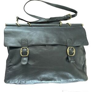 Noble Leather Briefcase Messenger Bag